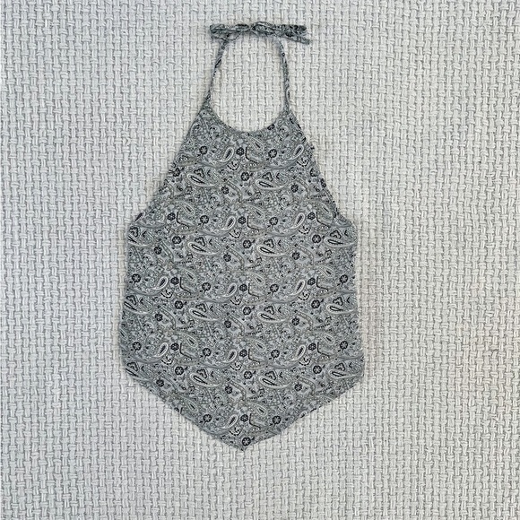 Vintage Silk Tie Back Halter Top - Picture 7 of 8